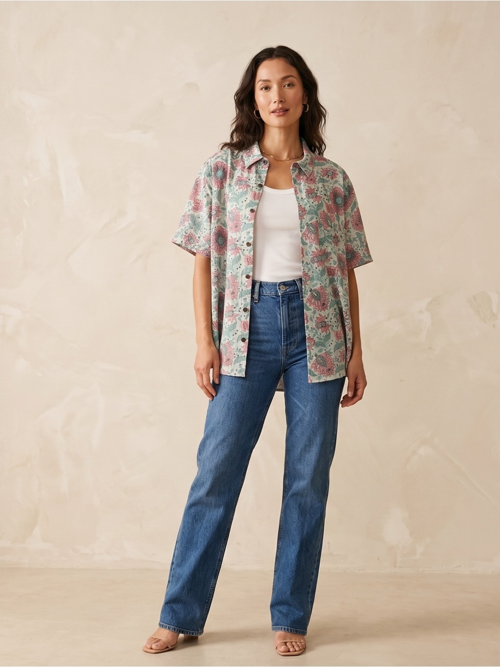Rhea Lightweight Floral Top with Soft Pastel Tones Boho Inspired Look